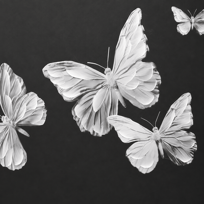 Pictures  -  Butterfly Framed Picture - 80 x 150cm  -  60484480