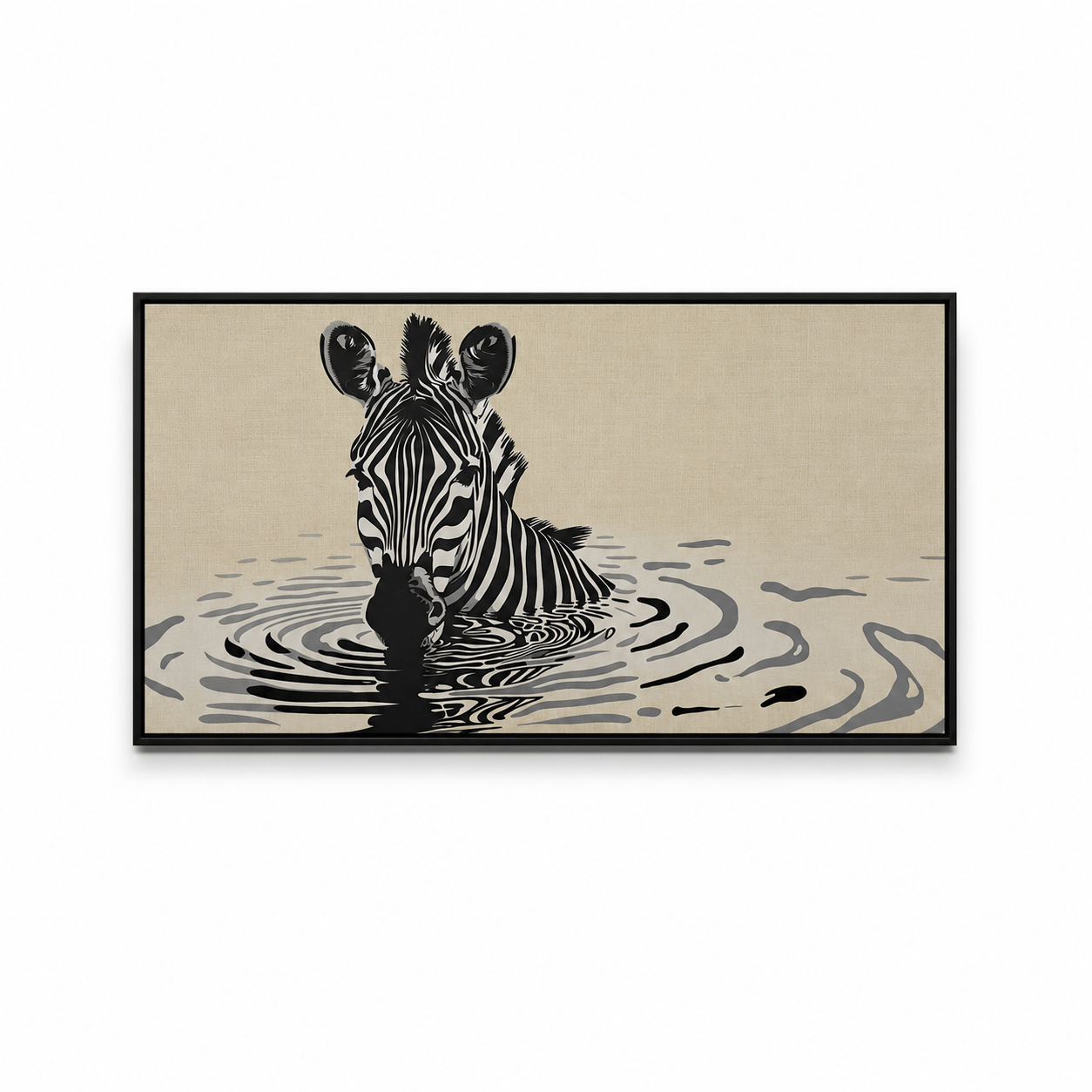 Pictures  -  Zebra Painting on Canvas - 80 x 150cm  -  60484483