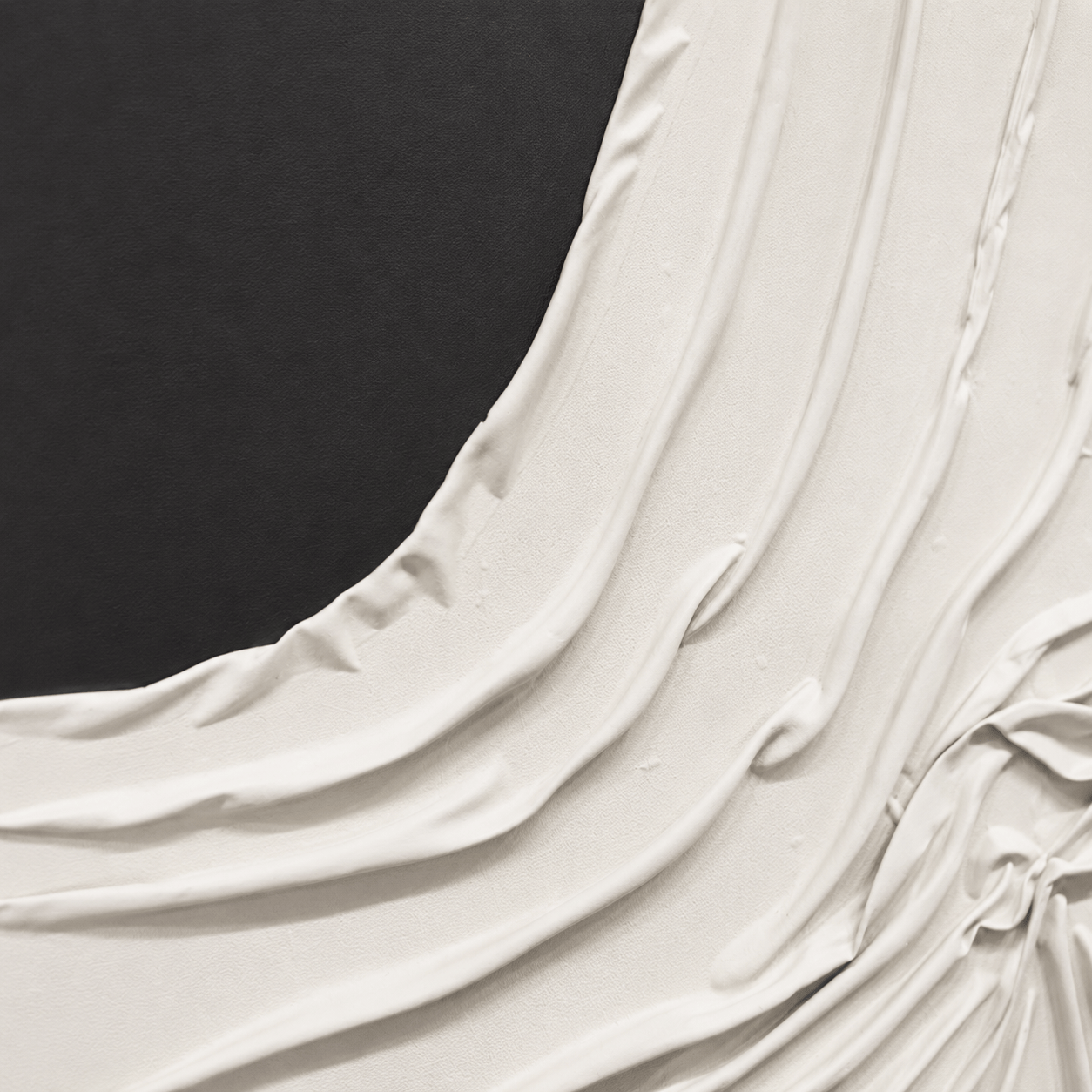 Pictures  -  Black & White Textured Painting on Canvas - 143 x 183cm  -  60484484