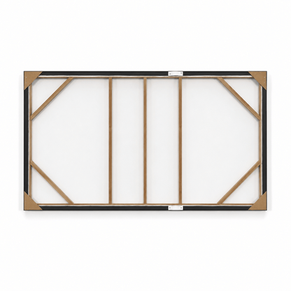 Pictures  -  Stripe Painting on Canvas with Black Frame - 150 x 80cm  -  60484487