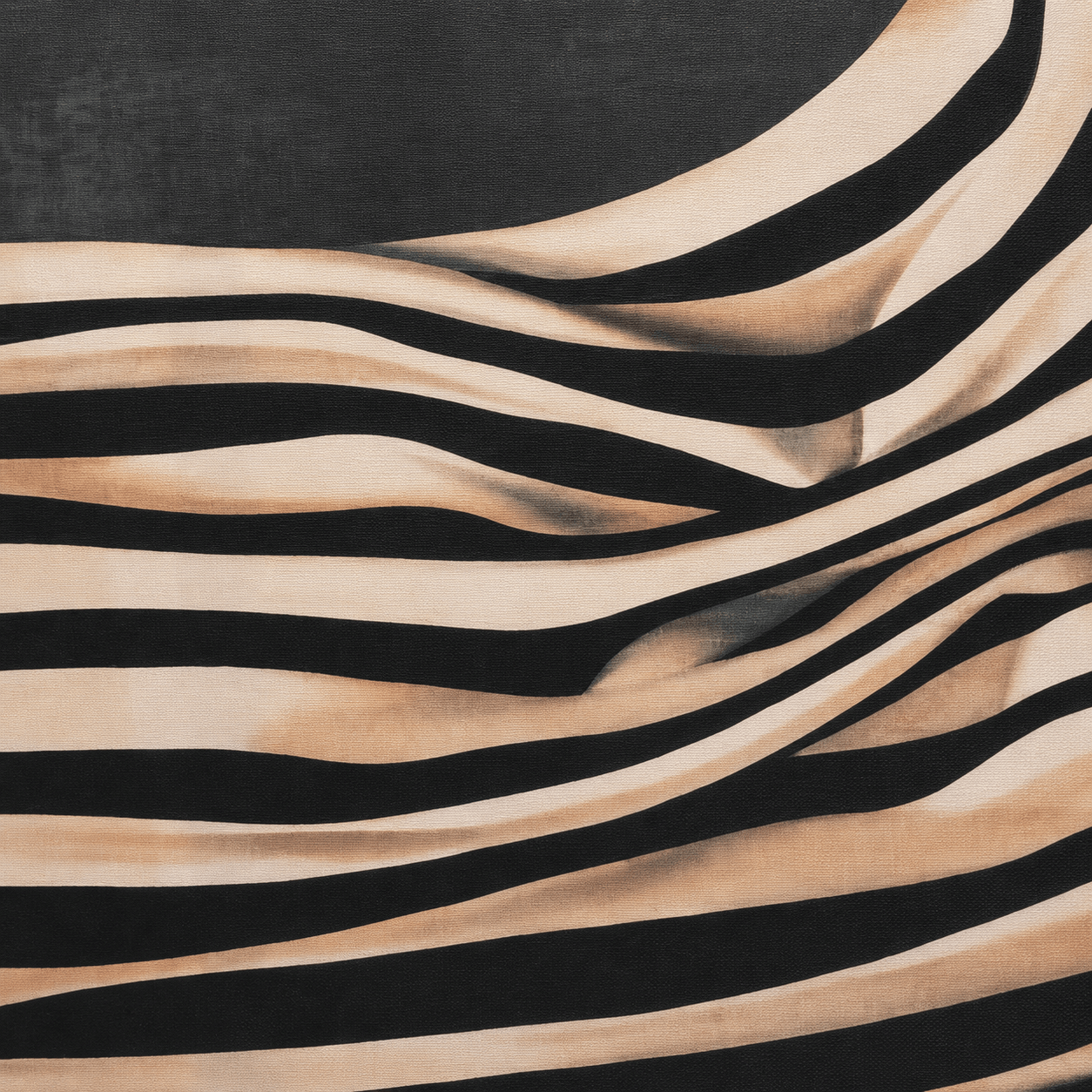 Pictures  -  Stripe Painting on Canvas with Black Frame - 150 x 80cm  -  60484487