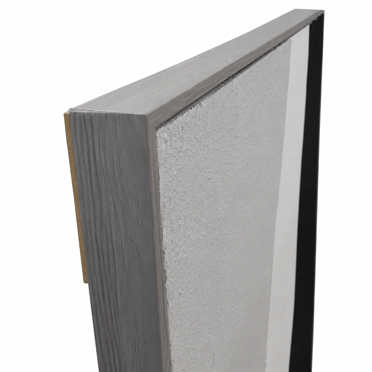 Pictures  -  Grey & Black Textured Painting on Canvas - 153 x 83cm  -  60484488