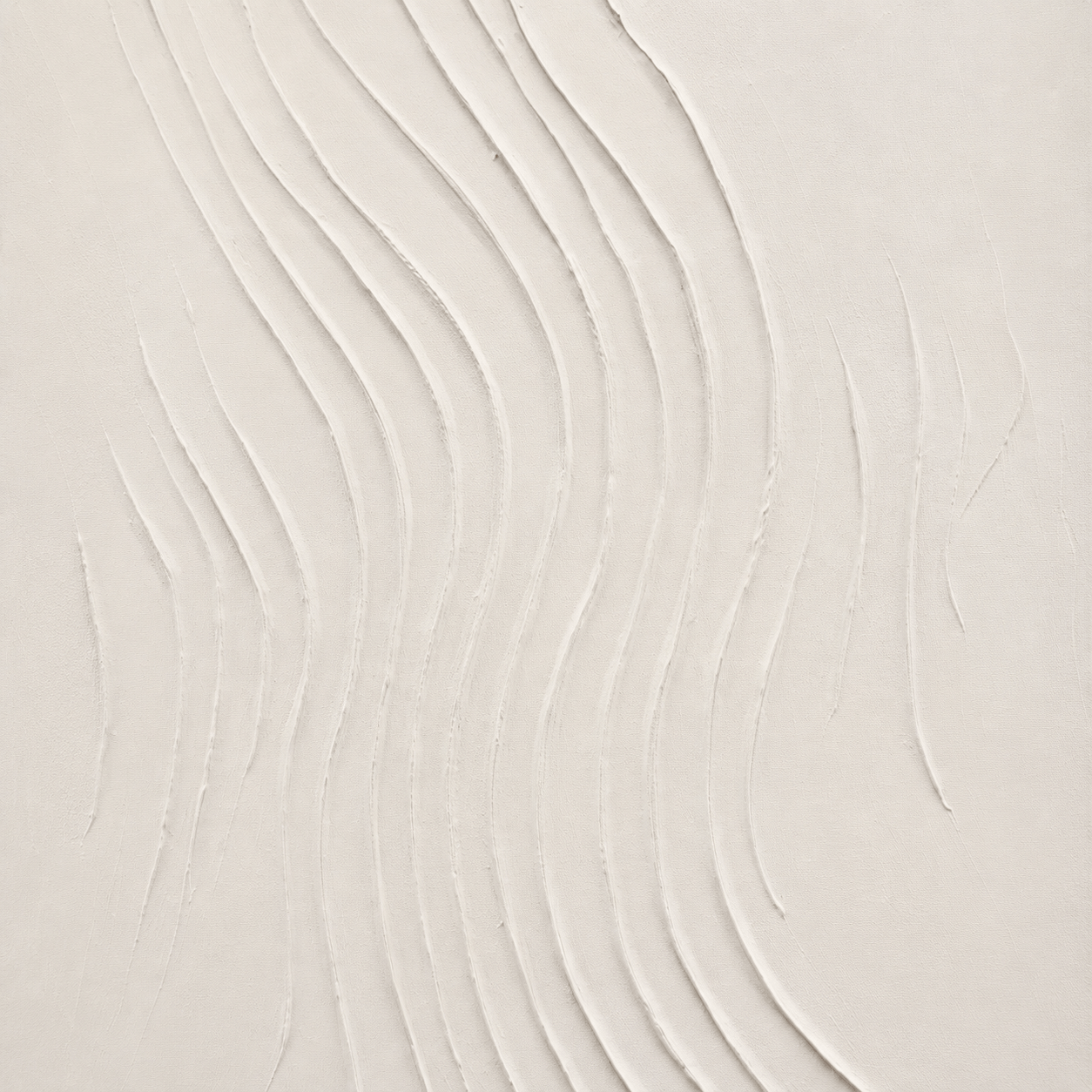Pictures  -  Cream Abstract Painting on Canvas with White Frame - 150 x 80cm  -  60484489