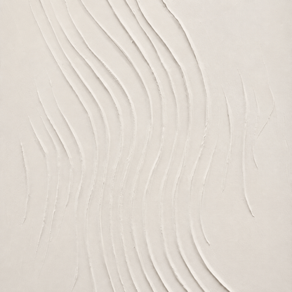Pictures  -  Cream Abstract Painting on Canvas with White Frame - 150 x 80cm  -  60484489