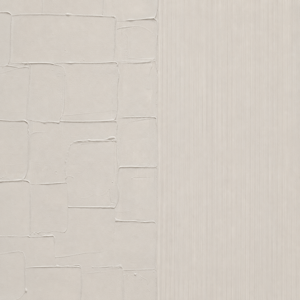 Pictures  -  Cream Abstract Painting on Canvas with Ivory Frame - 150 x 80cm  -  60484490