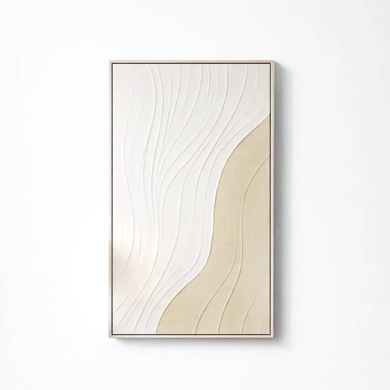 Pictures  -  Home Decor Ivory Picture & Frame 150cm x 80cm  -  60484491