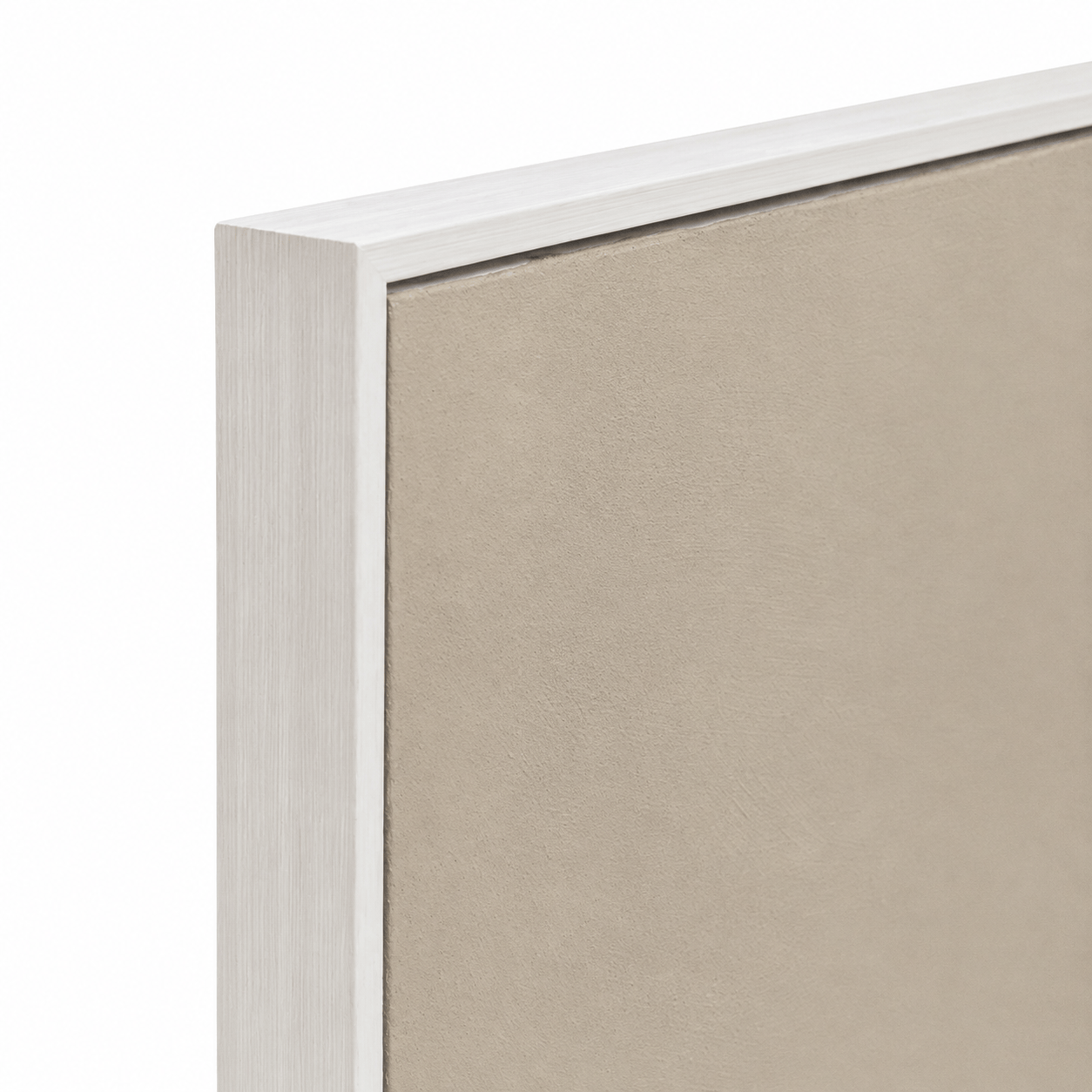 Pictures  -  Brown & White Textured Painting on Canvas with Ivory Frame - 150 x 80cm  -  60484492