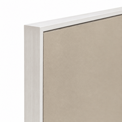 Pictures  -  Brown & White Textured Painting on Canvas with Ivory Frame - 150 x 80cm  -  60484492