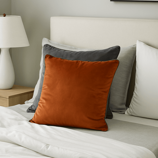 Homeware  -  Double Sided Velvet Chocolate/Taupe Cushion -  59cm x 59cm  -  60484525