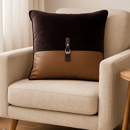 Homeware  -  Moneypenny Buckle Chocolate Cushion - 45 x 45  -  60484527