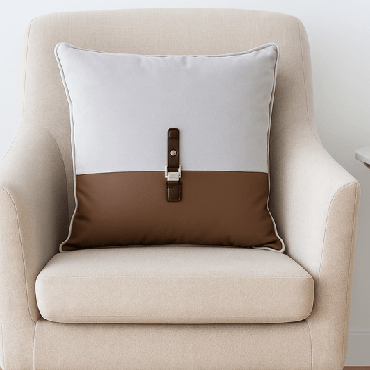 Homeware  -  Moneypenny Buckle Neutral Cushion - 45cm x 45cm  -  60484528