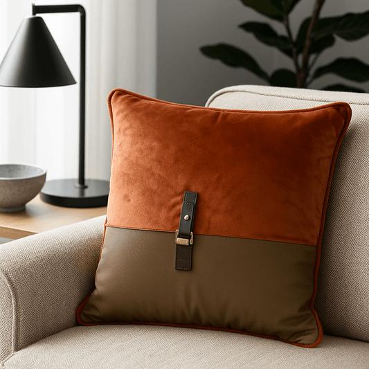 Homeware  -  Moneypenny Buckle Orange Cushion - 45cm x 45cm  -  60484529