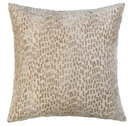Homeware  -  Cut Velvet Dash Taupe Cushion - 43cm x 43cm  -  60484530