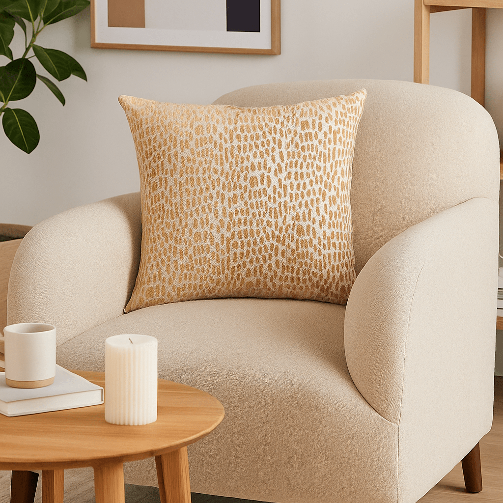 Homeware  -  Cut Velvet Dash Whisky Cushion - 43 x 43  -  60484531