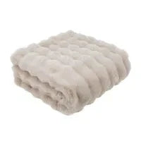 Homeware  -  Soft Bubble Beige Rabbit Throw - 150cm x 200cm  -  60484534