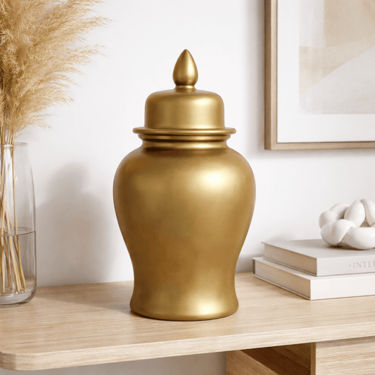 Homeware  -  Temple Jar - Matt Gold  -  60484568