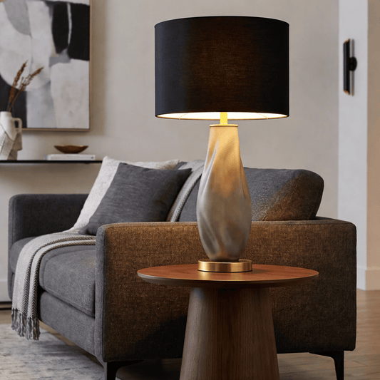 Lights  -  Gold Glass Table Lamp  -  60484577