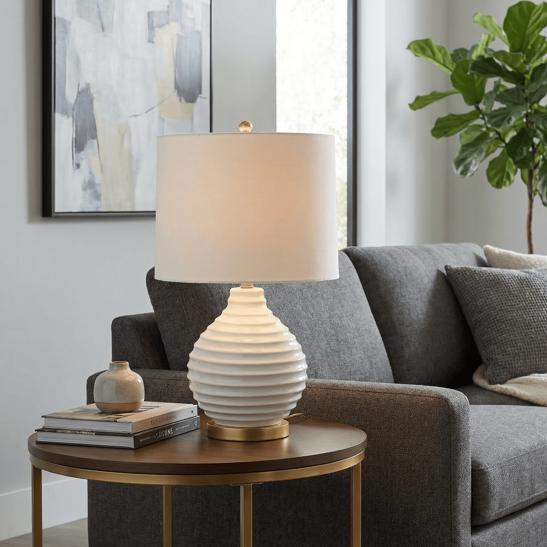 Lights  -  CL Table Lamp White  -  60484580