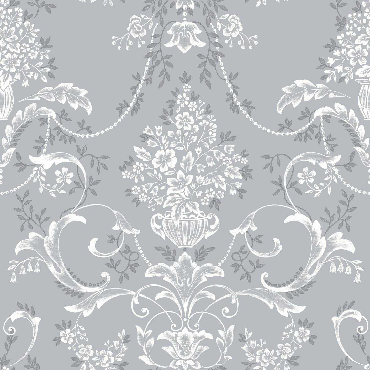 Samples  -  Rasch Amelie Damask Blue Wallpaper Sample 260246  -  60484677