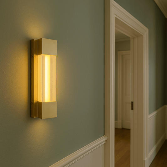 Lights  -  Sacramento LED Wall Light Stainless Steel Painted Gold  -  60484691