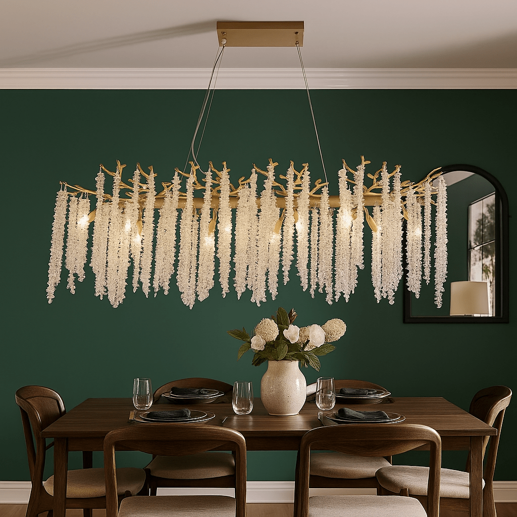Lights  -  10 Light Lux Matt Gold & Clear Crystal Ceiling Light  -  60484695