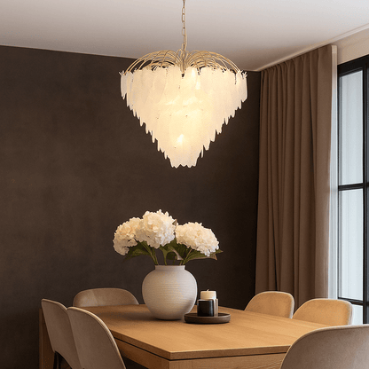 Lights  -  Feather 10 Light Polished Brass Pendant Ceiling Light  -  60484703
