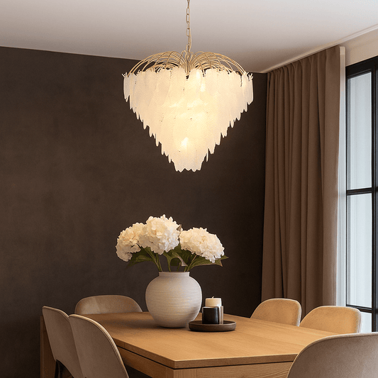 Lights  -  Feather 10 Light Polished Brass Pendant Ceiling Light  -  60484703