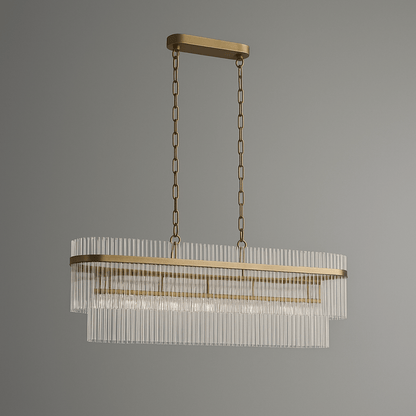 Lights  -  Raya 8 Light Oval Gold Pendant Ceiling Light  -  60484707