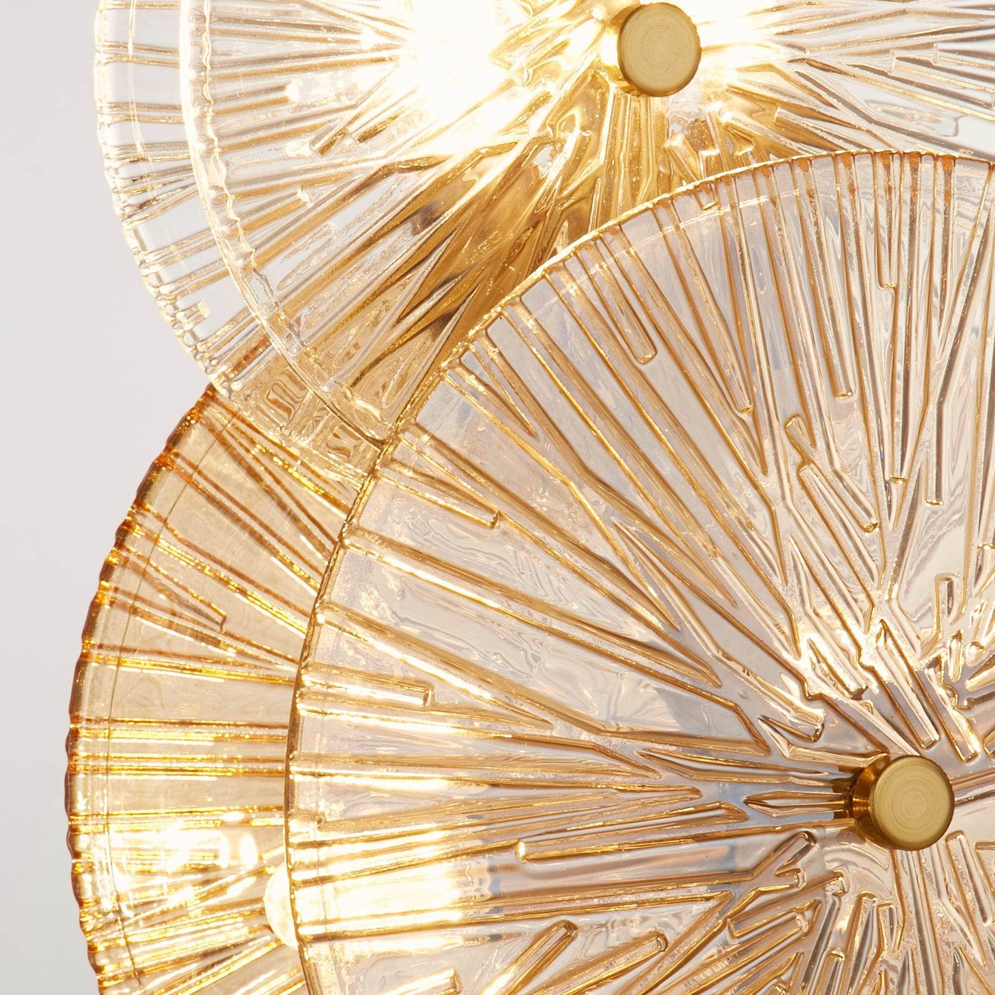 Lights  -  Wagon Wheel 6 Light Table Lamp Clear & Amber Glass  -  60484714