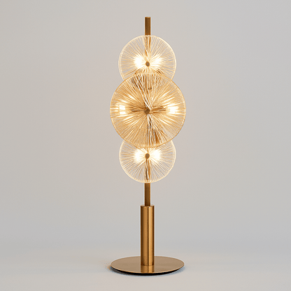 Lights  -  Hazel 6 Light Table Lamp Clear & Amber Glass  -  60484714