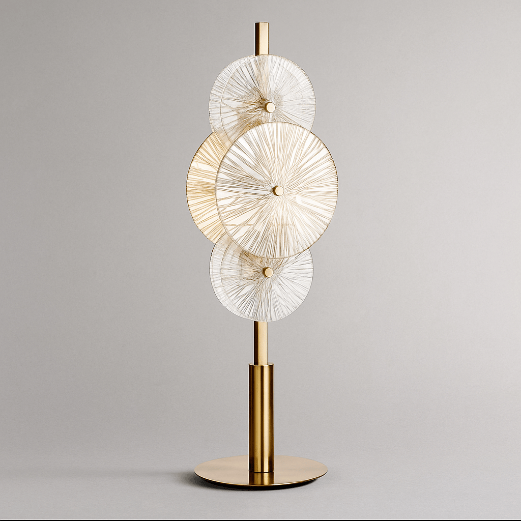 Lights  -  Hazel 6 Light Table Lamp Clear & Amber Glass  -  60484714