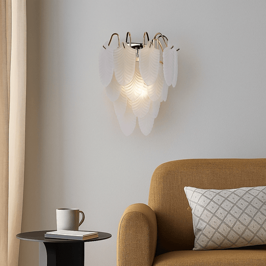Lights  -  Frosted Feather Wall Light  -  60484720
