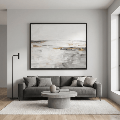 Pictures  -  Cloud Art W3-38212-2TSK Black Oil Painting with Black Frame - 120 x 90cm  -  60484725