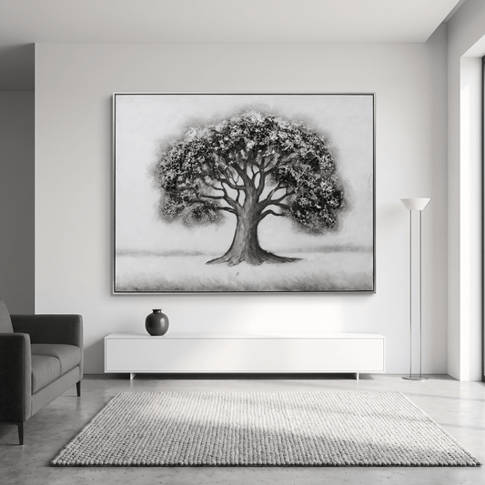 Pictures  -  Silver Oil Painting with Silver Printing D-38369-1TSK - 120 x 90cm  -  60484726