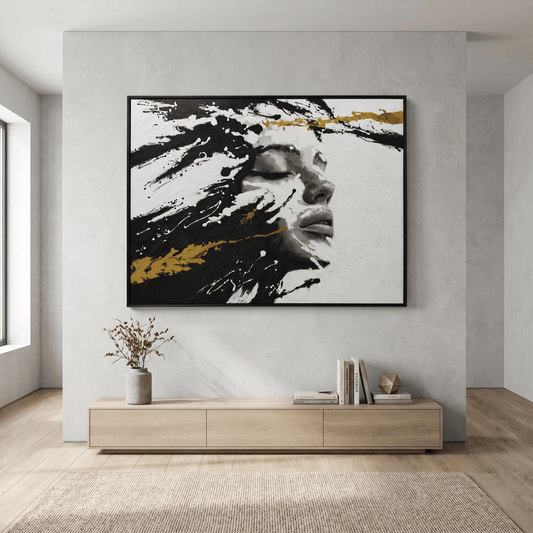 Pictures  -  Cloud Art Y-B37239-3TSK Black Oil Painting - 120 x 90cm  -  60484731