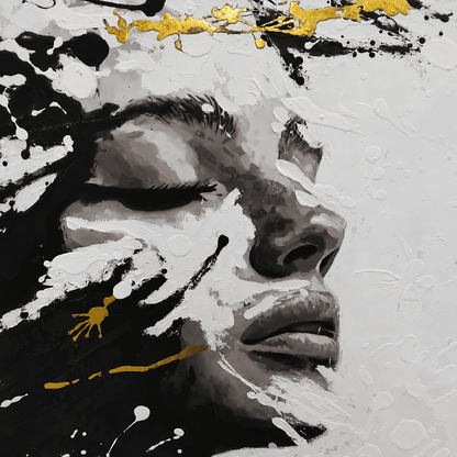 Pictures  -  Cloud Art Y-B37239-3TSK Black Oil Painting - 120 x 90cm  -  60484731