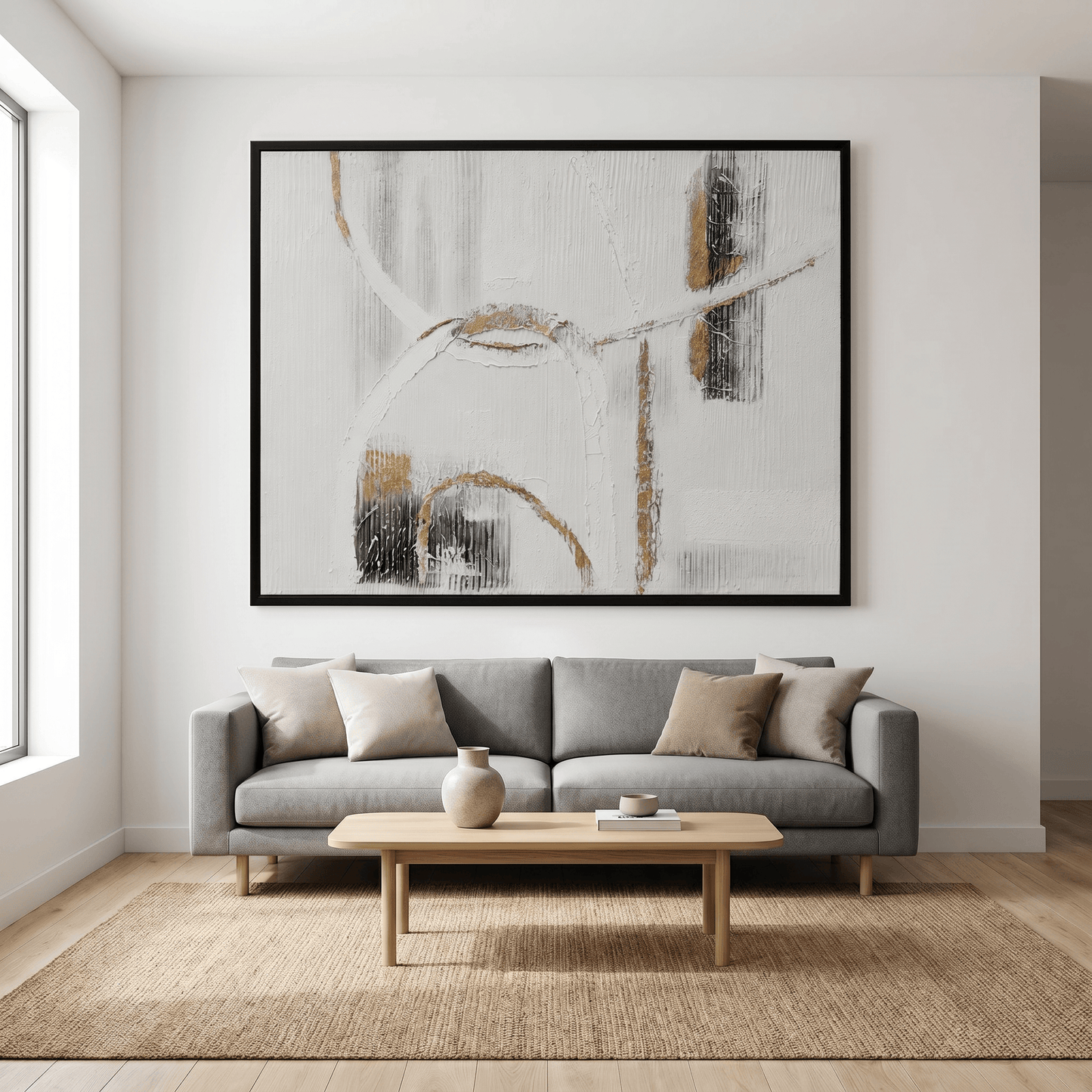 Pictures  -  Cloud Art F-A37704-TSK Black Oil Painting - 120 x 90cm  -  60484732