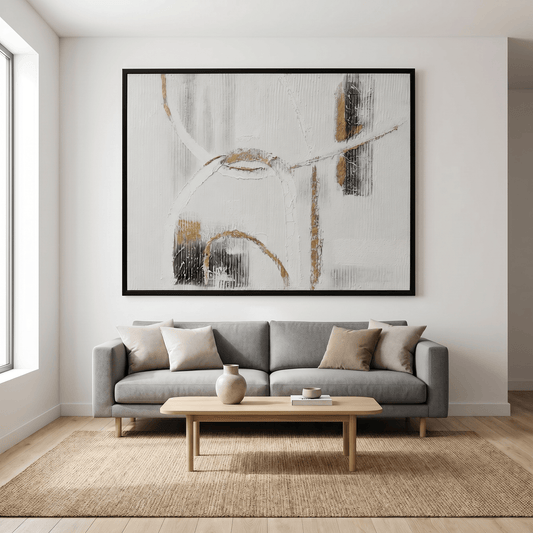 Pictures  -  Cloud Art F-A37704-TSK Black Oil Painting - 120 x 90cm  -  60484732