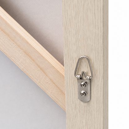 60484733 White Wood Oil Painting - 120 x 90cm rear hanging bracket detail on framed wall art