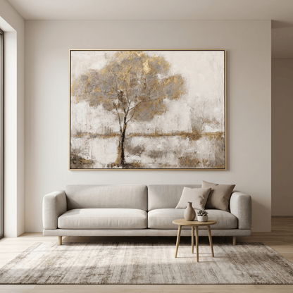 Pictures  -  Gold Oil Painting with Gold Printing W2-37857-1TSK - 120 x 90cm  -  60484735