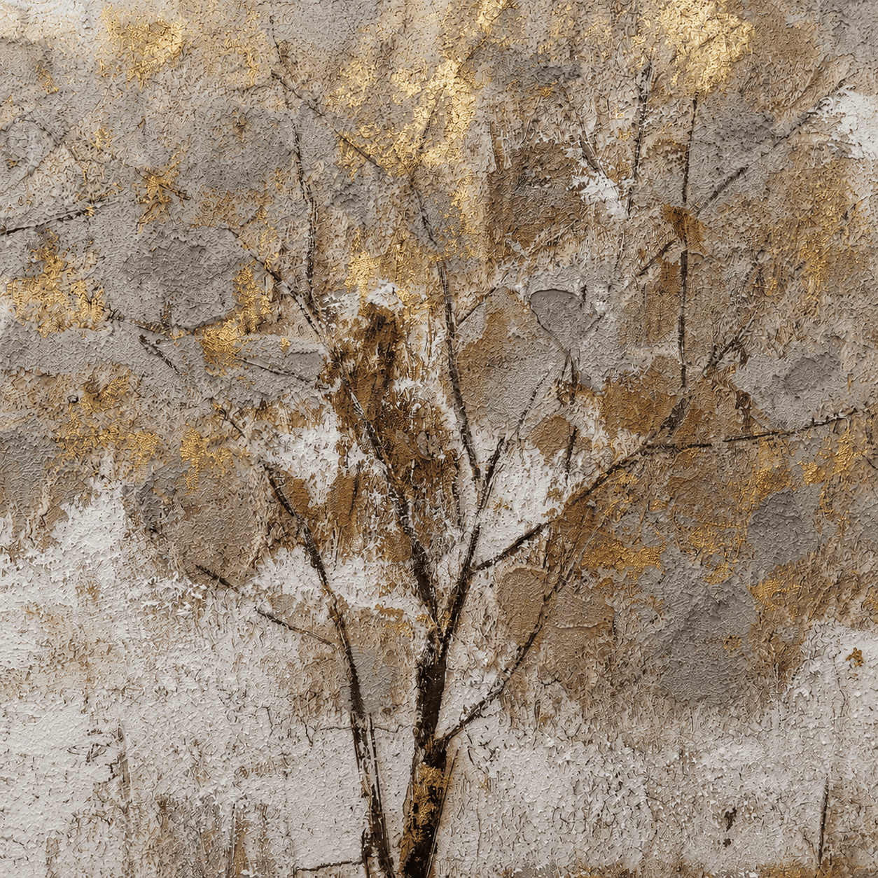 Pictures  -  Gold Oil Painting with Gold Printing W2-37857-1TSK - 120 x 90cm  -  60484735
