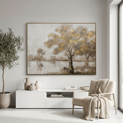 Pictures  -  Gold Oil Painting with Gold Printing W2-37857-2TSK - 120 x 90cm  -  60484736