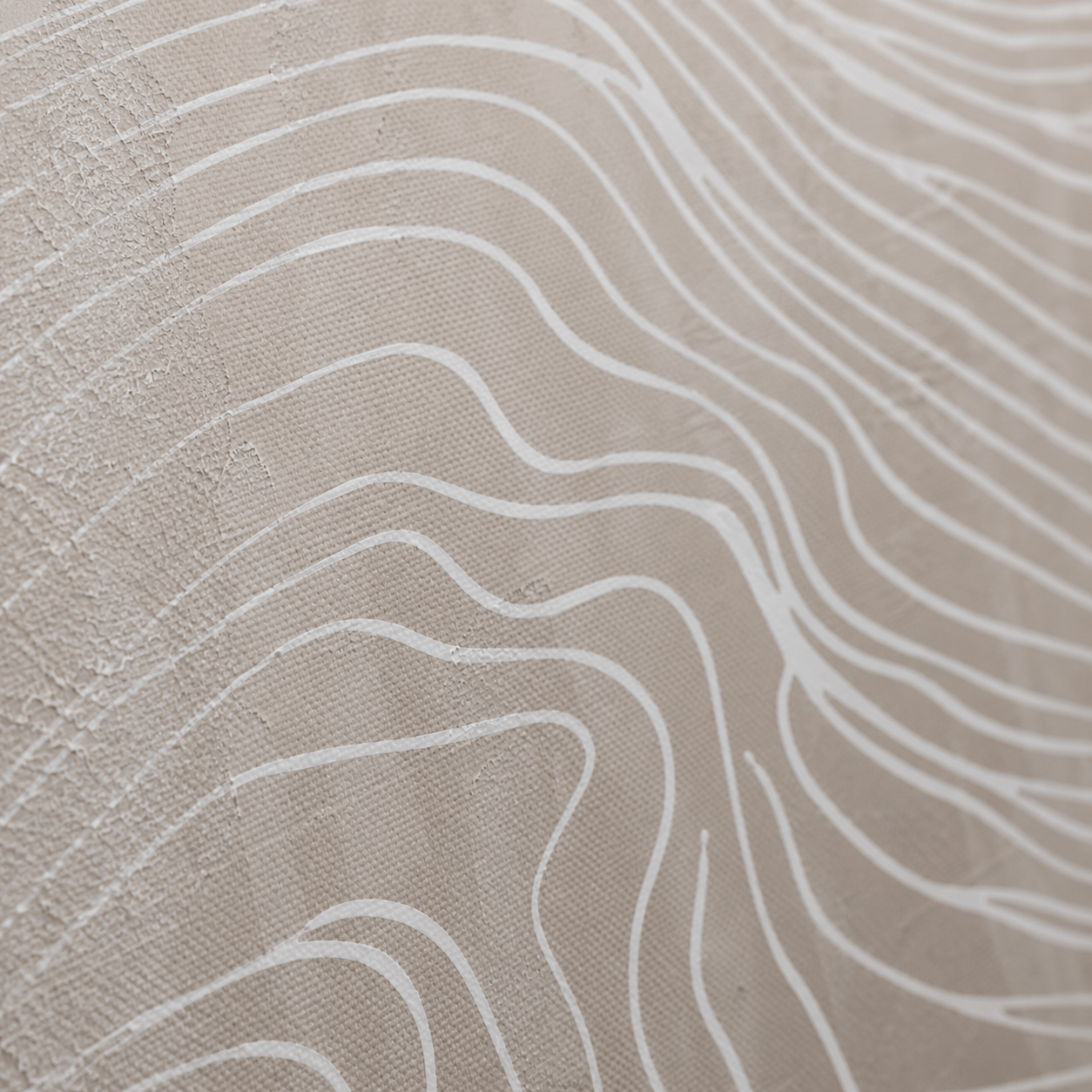 Pictures  -  Cloud Art Abstract Line Painting on Canvas with Gold Printing - 120 x 90cm  -  60484737