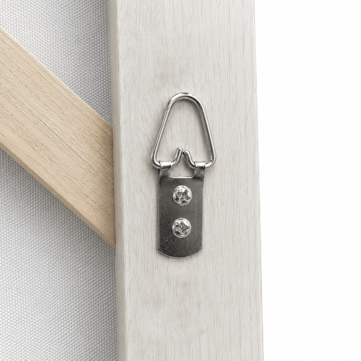 60484742 White Wood Oil Painting - 120 x 90cm rear hanging bracket detail for framed wall art
