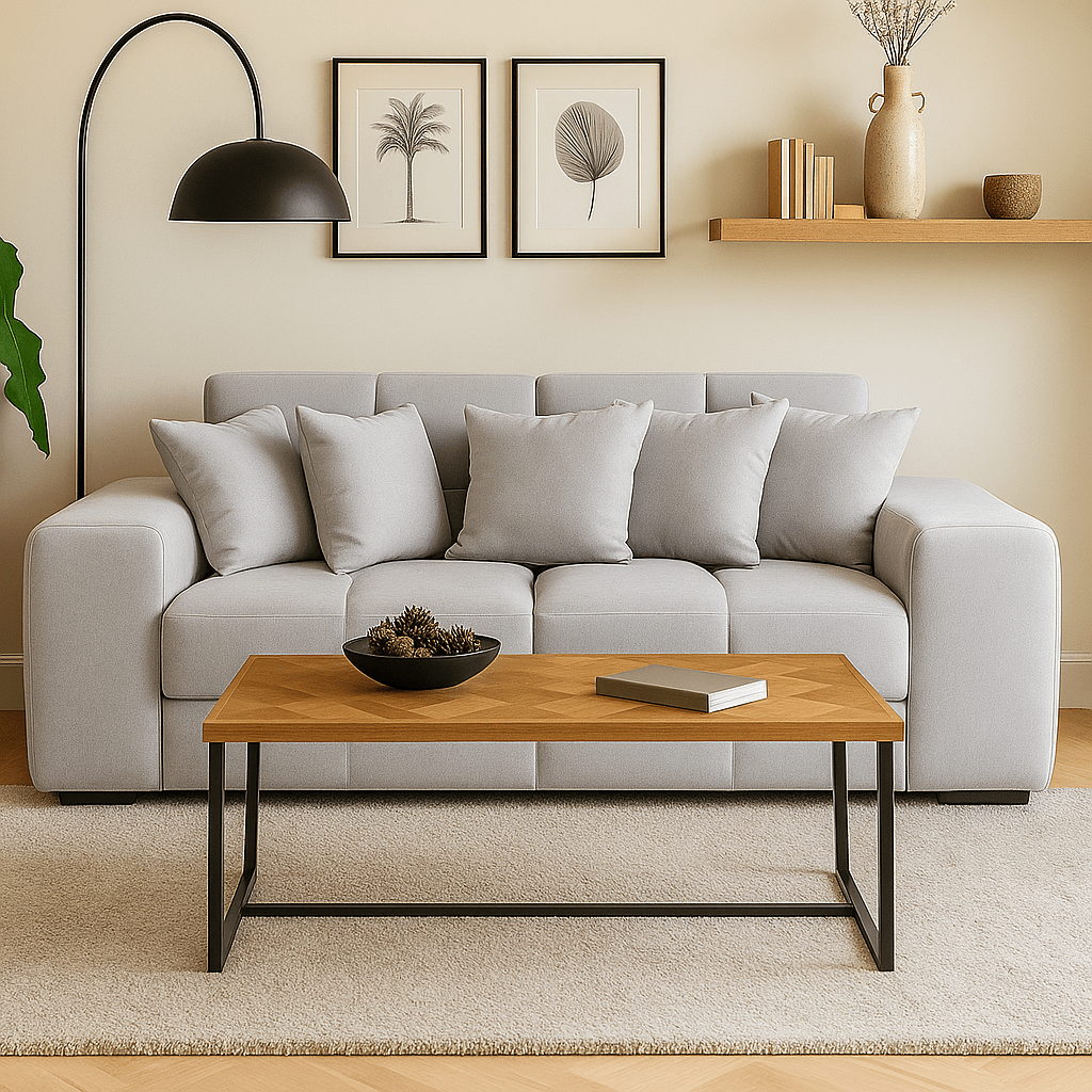 Furniture  -  Maine 3 Seater Sofa - Natural  -  60484745