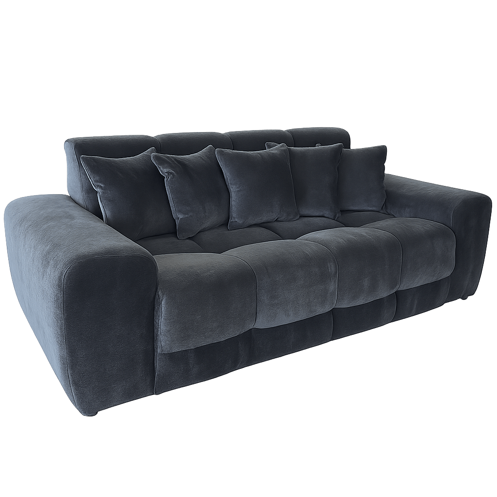 Furniture  -  Maine 3 Seater Sofa - Charcoal  -  60484749