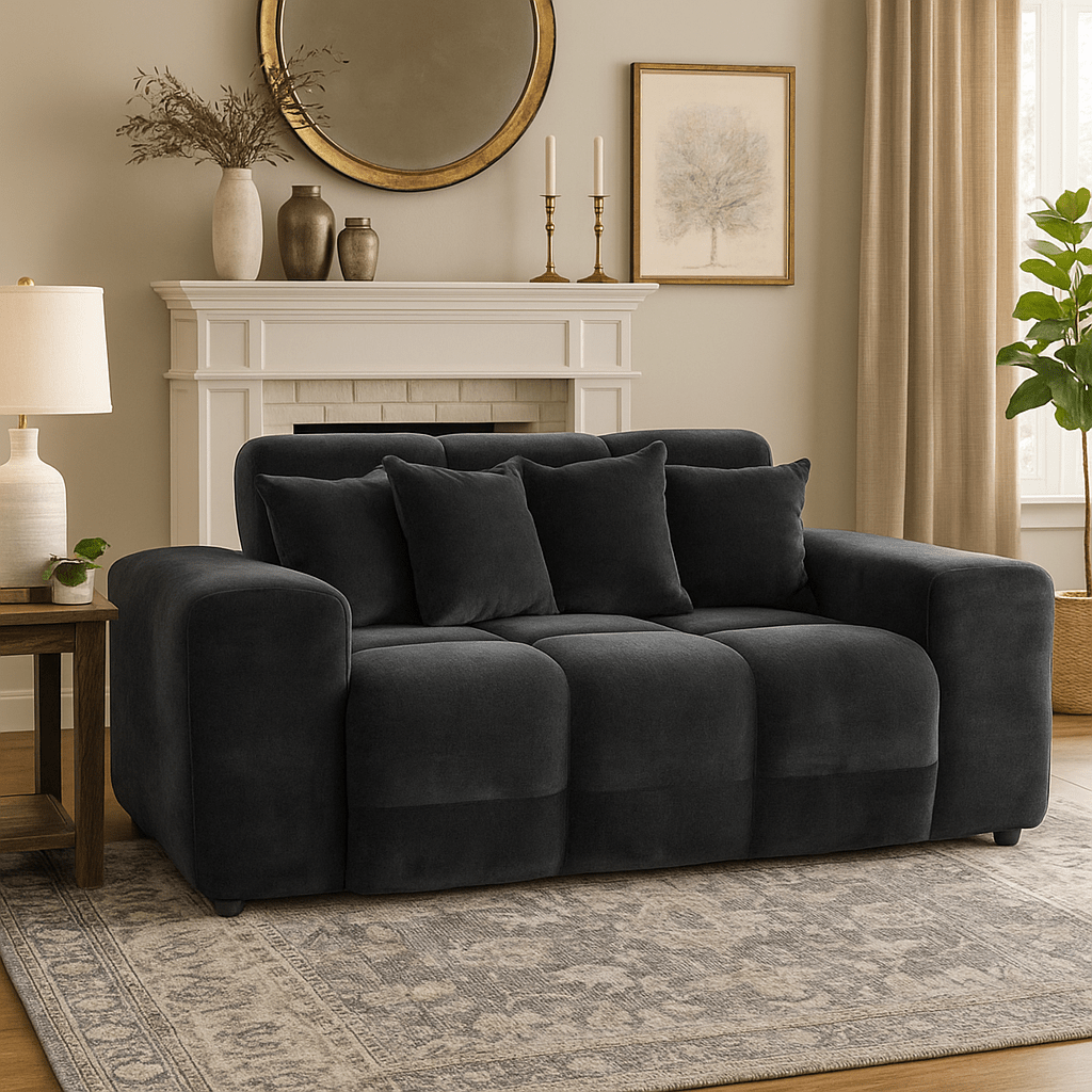 furniture  -  Maine 2 Seater Sofa - Charcoal  -  60484750