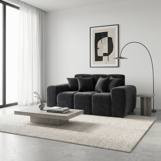 Furniture  -  Maine 2 Seater Sofa - Charcoal (Special Order)  -  60484750