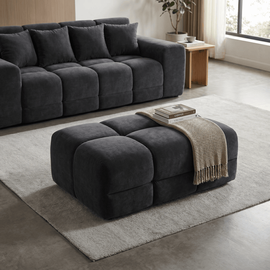 Furniture  -  Maine Footstool - Charcoal (Special Order)  -  60484752