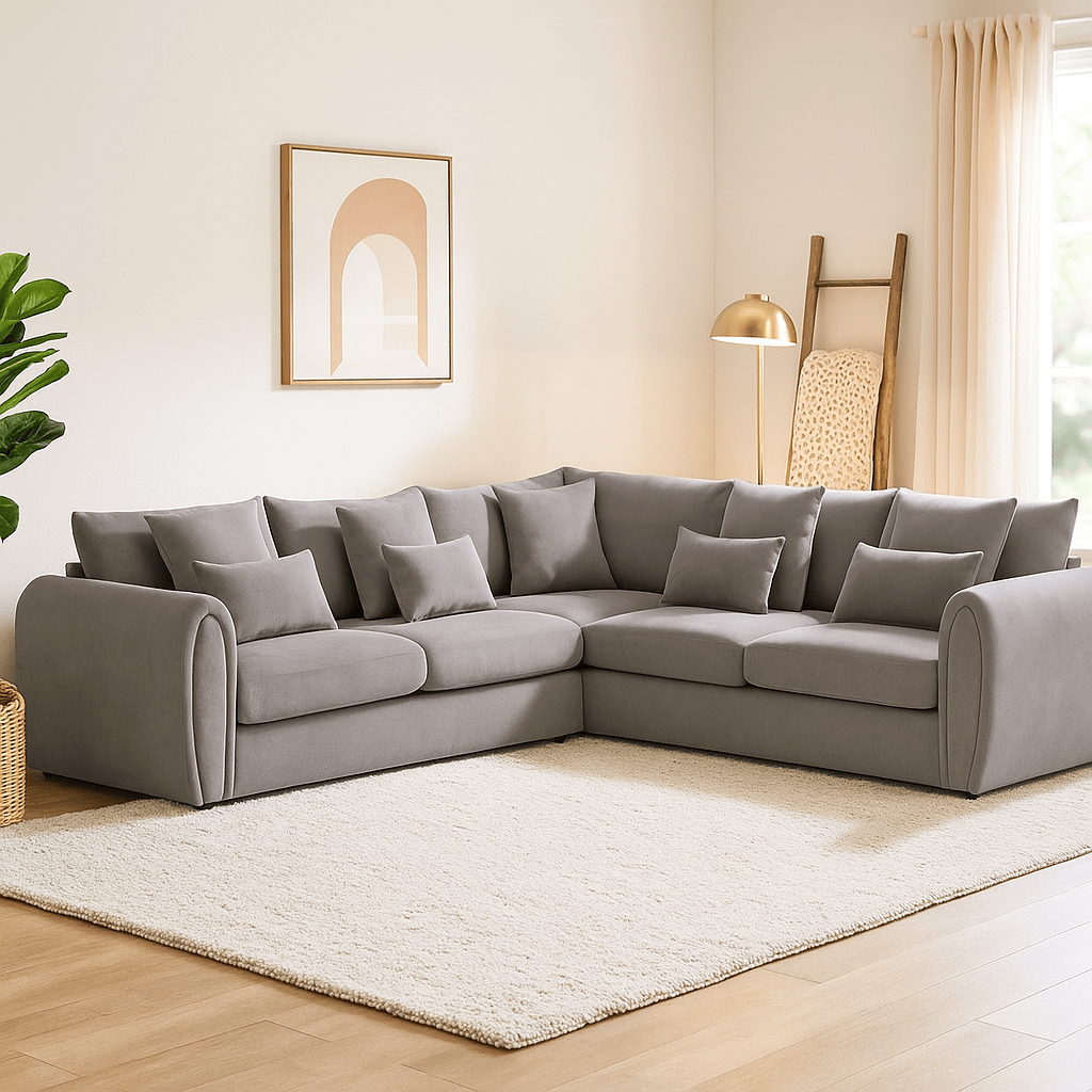 Furniture  -  Ohio Large Corner Sofa - Grey  -  60484753